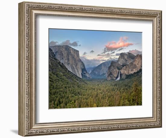 Clouds over a Valley, Yosemite Valley, Yosemite National Park, California, USA-null-Framed Photographic Print