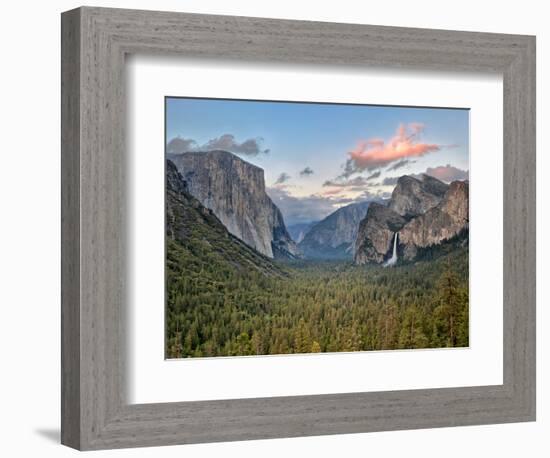 Clouds over a Valley, Yosemite Valley, Yosemite National Park, California, USA-null-Framed Photographic Print