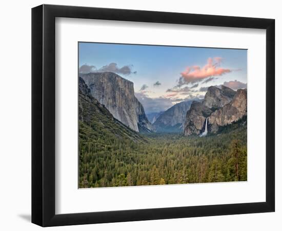 Clouds over a Valley, Yosemite Valley, Yosemite National Park, California, USA-null-Framed Photographic Print