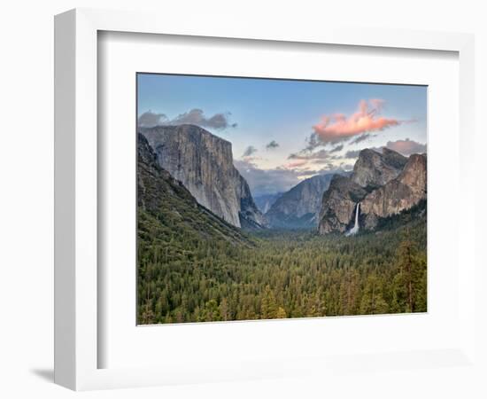 Clouds over a Valley, Yosemite Valley, Yosemite National Park, California, USA-null-Framed Photographic Print