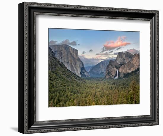 Clouds over a Valley, Yosemite Valley, Yosemite National Park, California, USA-null-Framed Photographic Print