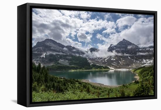 Clouds over an Alpine Lake in Assiniboine Provincial Park-Howie Garber-Framed Premier Image Canvas