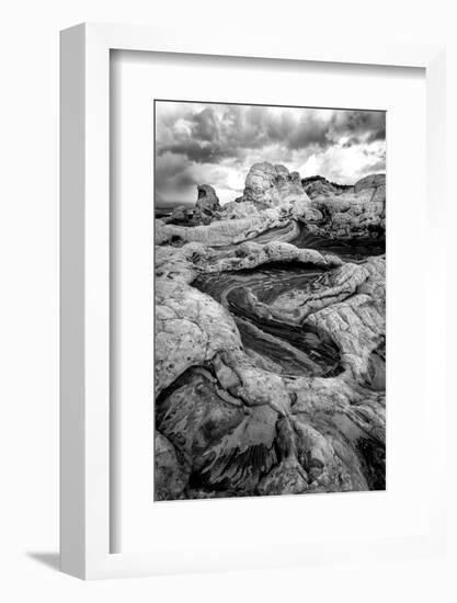 Clouds over Flowing Geological Formations Found at Vermillion Cliffs National Monument, Arizona-Judith Zimmerman-Framed Photographic Print