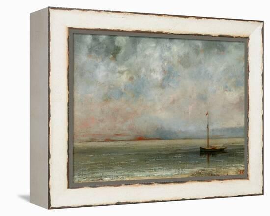 Clouds over Lake Geneva-Gustave Courbet-Framed Premier Image Canvas