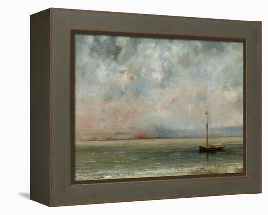 Clouds over Lake Geneva-Gustave Courbet-Framed Premier Image Canvas