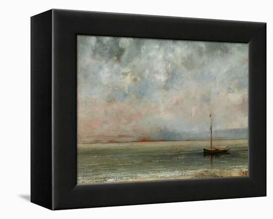 Clouds over Lake Geneva-Gustave Courbet-Framed Premier Image Canvas