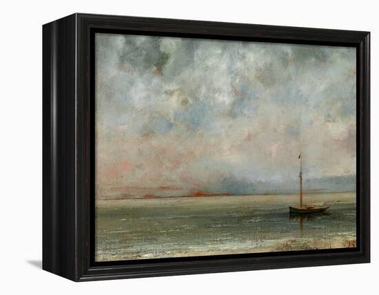 Clouds over Lake Geneva-Gustave Courbet-Framed Premier Image Canvas