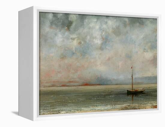 Clouds over Lake Geneva-Gustave Courbet-Framed Premier Image Canvas