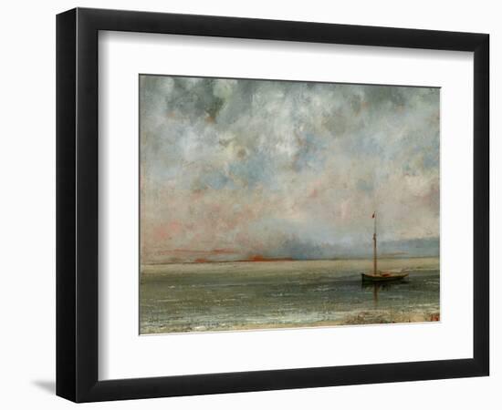 Clouds over Lake Geneva-Gustave Courbet-Framed Photographic Print