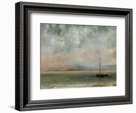 Clouds over Lake Geneva-Gustave Courbet-Framed Photographic Print