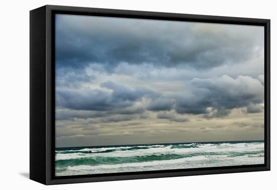 Clouds over Rough Sea-Norbert Schaefer-Framed Premier Image Canvas