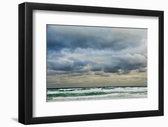 Clouds over Rough Sea-Norbert Schaefer-Framed Photographic Print