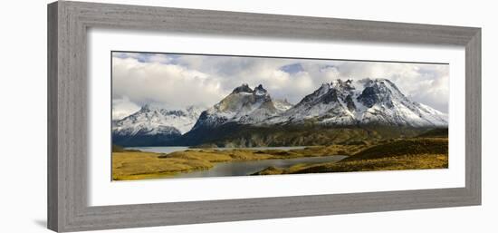 Clouds over Snowcapped Mountain, Grand Paine, Mt Almirante Nieto-null-Framed Photographic Print