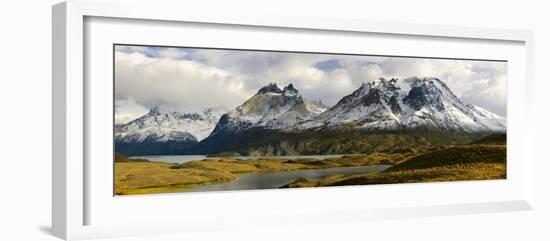 Clouds over Snowcapped Mountain, Grand Paine, Mt Almirante Nieto-null-Framed Photographic Print