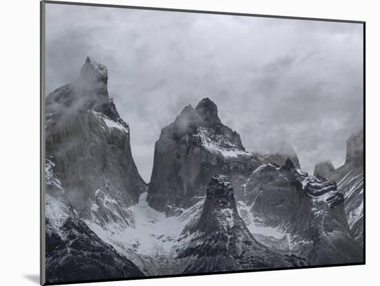 Clouds Over Snowcapped Mountains-null-Mounted Photographic Print