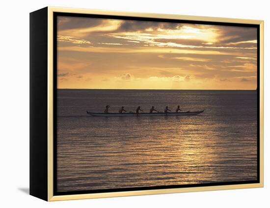 Clouds over the Sea During Sunset-null-Framed Premier Image Canvas