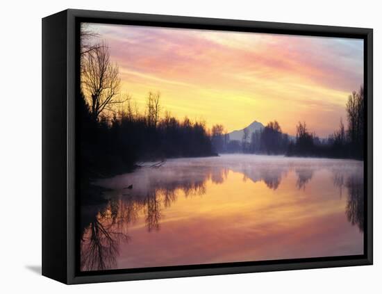 Clouds Reflected in the Whitaker Pond at Sunrise, Oregon, USA-Jaynes Gallery-Framed Premier Image Canvas