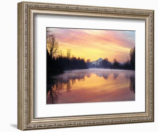 Clouds Reflected in the Whitaker Pond at Sunrise, Oregon, USA-Jaynes Gallery-Framed Photographic Print