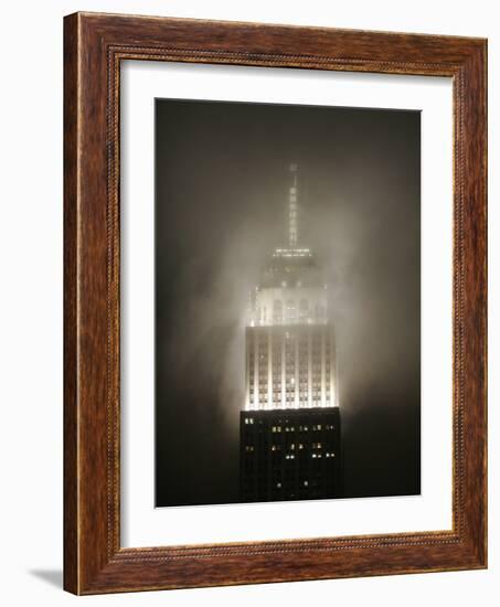 Clouds Roll Past the Empire State Building-null-Framed Photographic Print