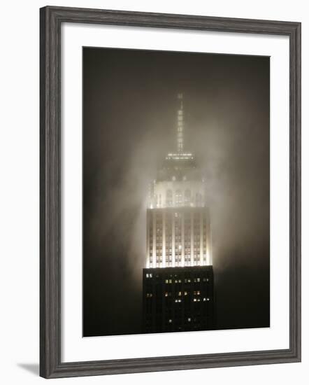 Clouds Roll Past the Empire State Building-null-Framed Photographic Print