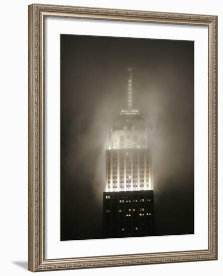 Clouds Roll Past the Empire State Building-null-Framed Photographic Print