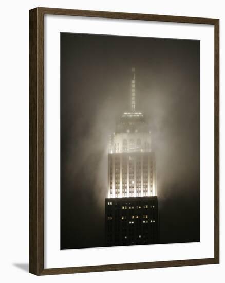 Clouds Roll Past the Empire State Building-null-Framed Photographic Print