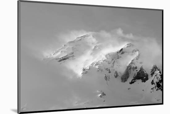 Clouds Wrapped Summit of Mount Rainier, Mt Rainier National Park, Washington, USA-Paul Souders-Mounted Photographic Print