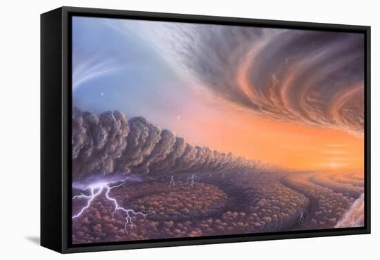 Cloudscape on Jupiter, Artwork-Richard Bizley-Framed Premier Image Canvas
