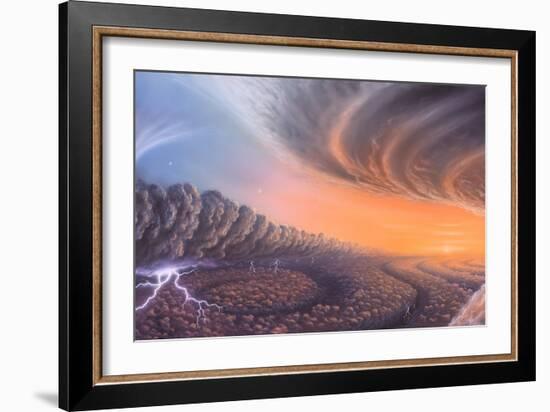 Cloudscape on Jupiter, Artwork-Richard Bizley-Framed Photographic Print