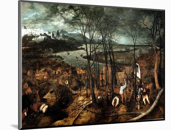 Cloudy Day, 1565 (Painting )-Pieter the Elder Brueghel-Mounted Giclee Print
