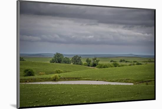 Cloudy day in the Flint Hills of Kansas-Michael Scheufler-Mounted Photographic Print