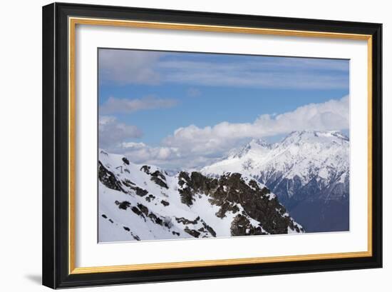 Cloudy Mountain Landscape of Krasnaya Polyana, Sochi, Russia-wasja-Framed Photographic Print