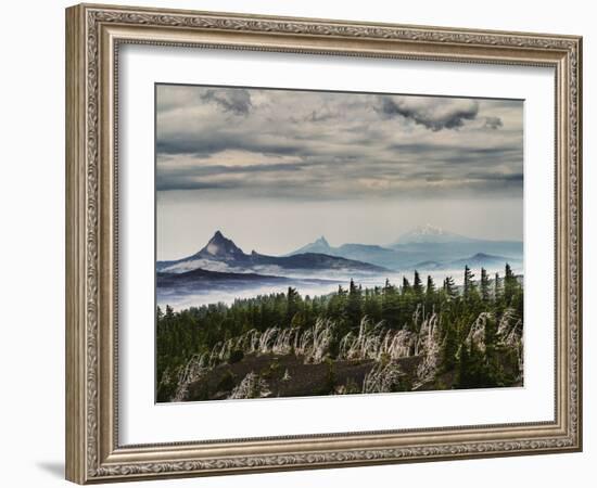 Cloudy Skies Along The Scenic Pacific Crest Trail In Oregon This Image Has Digital Grain-Ron Koeberer-Framed Photographic Print