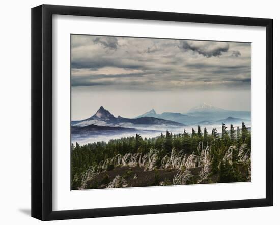 Cloudy Skies Along The Scenic Pacific Crest Trail In Oregon This Image Has Digital Grain-Ron Koeberer-Framed Photographic Print