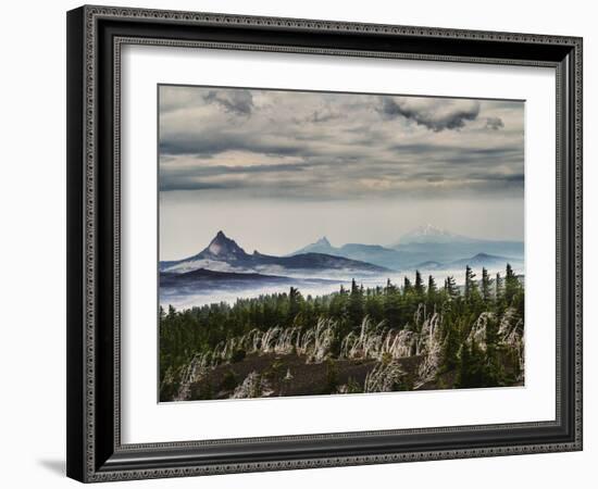 Cloudy Skies Along The Scenic Pacific Crest Trail In Oregon This Image Has Digital Grain-Ron Koeberer-Framed Photographic Print