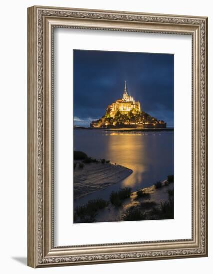 Cloudy sky at dusk, Mont-St-Michel, UNESCO World Heritage Site, Normandy, France, Europe-Francesco Vaninetti-Framed Photographic Print