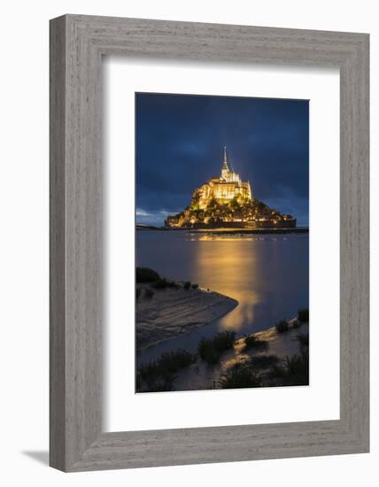 Cloudy sky at dusk, Mont-St-Michel, UNESCO World Heritage Site, Normandy, France, Europe-Francesco Vaninetti-Framed Photographic Print