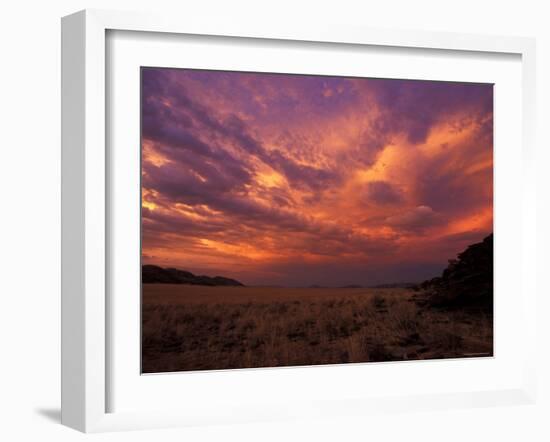 Cloudy Sunrise, Kaokoland, Namibia-Tony Heald-Framed Photographic Print