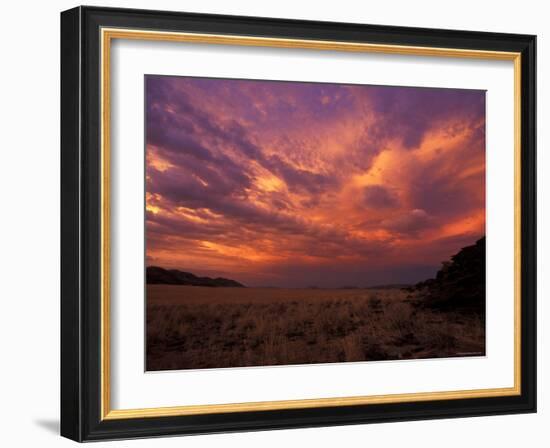 Cloudy Sunrise, Kaokoland, Namibia-Tony Heald-Framed Photographic Print