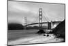 Cloudy sunset, ocean waves in San Francisco at Golden Gate Bridge from Marshall Beach-David Chang-Mounted Photographic Print