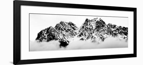 Cloudy Zugspitz in Black and White-Mat Selsek-Framed Photographic Print