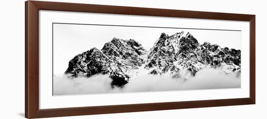 Cloudy Zugspitz in Black and White-Mat Selsek-Framed Photographic Print