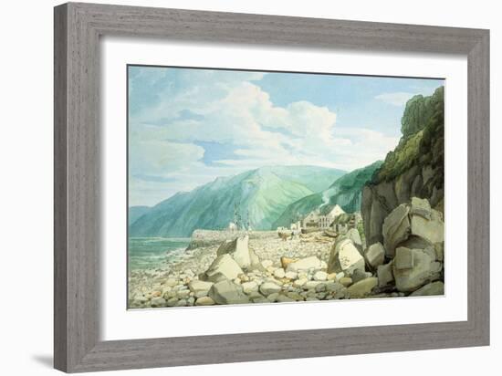 Clovelly, Devon-John White Abbott-Framed Giclee Print