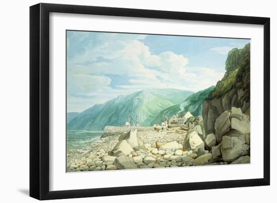 Clovelly, Devon-John White Abbott-Framed Giclee Print