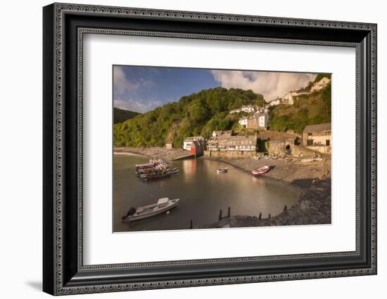 Clovelly harbour in early morning light, North Devon, UK-Ross Hoddinott-Framed Photographic Print