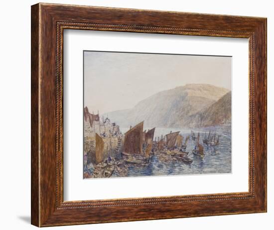 ‘Clovelly Harbour-Alfred William Hunt-Framed Giclee Print