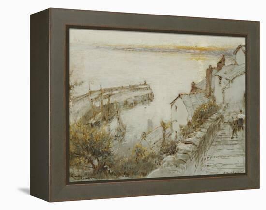 Clovelly-Albert Goodwin-Framed Premier Image Canvas