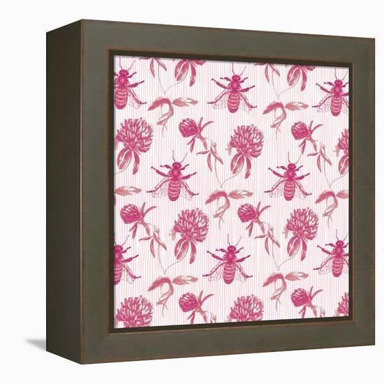 Clover and Honey Bee, 2017-Andrew Watson-Framed Premier Image Canvas