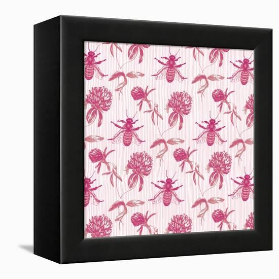 Clover and Honey Bee, 2017-Andrew Watson-Framed Premier Image Canvas