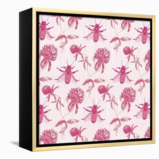 Clover and Honey Bee, 2017-Andrew Watson-Framed Premier Image Canvas